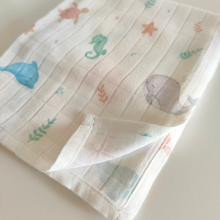 Carica l'immagine nel visualizzatore di Gallery, MUSSOLA IN BAMBOO 100% - 100x100 - MARE DI COCCOLE