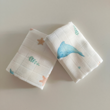 Carica l'immagine nel visualizzatore di Gallery, MINI MUSSOLE IN BAMBOO 100% - DUO PACK - 50x50 - MARE DI COCCOLE