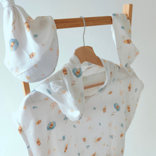 Carica l'immagine nel visualizzatore di Gallery, SET MARE - PONCHO, CUFFIETTA & SCIARPINA - 100% BAMBOO - APINE