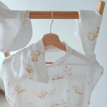 Carica l'immagine nel visualizzatore di Gallery, SET MARE - PONCHO, CUFFIETTA & SCIARPINA - 100% BAMBOO - BABY HIPPO