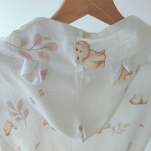 Carica l'immagine nel visualizzatore di Gallery, SET MARE - PONCHO, CUFFIETTA & SCIARPINA - 100% BAMBOO - BABY HIPPO