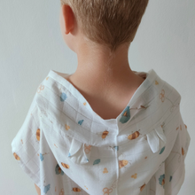 Carica l'immagine nel visualizzatore di Gallery, SET MARE - PONCHO, CUFFIETTA & SCIARPINA - 100% BAMBOO - APINE