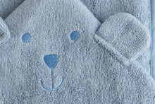 Carica l'immagine nel visualizzatore di Gallery, ACCAPPATOIO GRANDE 70x140 CON CAPPUCCIO IN BAMBOO 100% - ORSETTO - JEANS