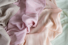 Carica l'immagine nel visualizzatore di Gallery, MUSSOLE IN BAMBOO 100% - DUO PACK - 65x65 - PESCA & BIANCO