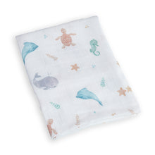 Carica l'immagine nel visualizzatore di Gallery, MUSSOLA IN BAMBOO 100% - 100x100 - MARE DI COCCOLE