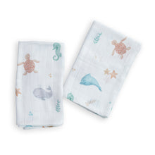 Carica l'immagine nel visualizzatore di Gallery, MINI MUSSOLE IN BAMBOO 100% - DUO PACK - 50x50 - MARE DI COCCOLE