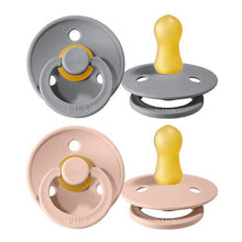 Carica l'immagine nel visualizzatore di Gallery, CIUCCI BIBS - SET DI 2 CIUCCI - GRIGIO CHIARO e ROSA CIPRIA