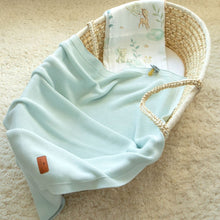 Carica l'immagine nel visualizzatore di Gallery, COPERTA IN BAMBOO A MAGLIA - TRAMA CLASSICA - 80x100 - ACQUA