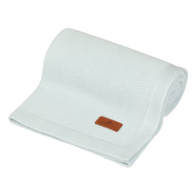 Carica l'immagine nel visualizzatore di Gallery, COPERTA IN BAMBOO A MAGLIA - TRAMA CLASSICA - 80x100 - ACQUA