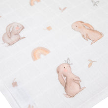 Carica l'immagine nel visualizzatore di Gallery, MINI MUSSOLE IN BAMBOO 100%  - DUO PACK - 50x50 - CONIGLIETTI