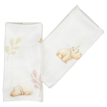 Carica l'immagine nel visualizzatore di Gallery, MINI MUSSOLE IN BAMBOO 100% - DUO PACK - 50x50 - BABY HIPPO