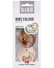 Load image into Gallery viewer, BIBS PACIFIERS - SET OF 2 PACIFIERS - BRICK RED and POWDER PINK