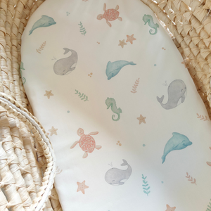 Fitted sheet for cot and pram - 40x80 - SEA OF CUDDLES - RESERVED ITEM MATTEO BIRTH LIST